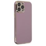 Deilmi iPhone 14 Pro Max Kılıf Luxury Seri Kamera Korumalı Silikon Kapak Lila