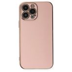 Deilmi iPhone 14 Pro Max Kılıf Luxury Seri Kamera Korumalı Silikon Kapak Pembe