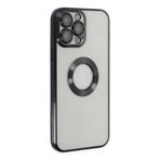 Deilmi iPhone 15 Pro Kılıf Hole Lazer Silikon Kapak Siyah