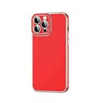 Deilmi iPhone 15 Pro Kılıf Luxury Seri Kamera Korumalı Silikon Kapak Kırmızı