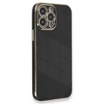 Deilmi iPhone 15 Pro Max Kılıf Luxury Seri Kamera Korumalı Silikon Kapak Siyah