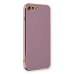 Deilmi iPhone 7 Plus / 8 Plus Kılıf Luxury Seri Kamera Korumalı Silikon Kapak Lila