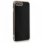 Deilmi iPhone 7 Plus / 8 Plus Kılıf Luxury Seri Kamera Korumalı Silikon Kapak Siyah