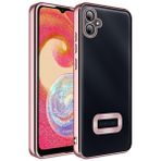 Deilmi Samsung Galaxy A04 Kılıf Hole Lazer Silikon Kapak Rose Gold