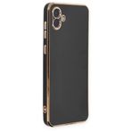 Deilmi Samsung Galaxy A04 Kılıf Luxury Seri Kamera Korumalı Silikon Kapak Siyah