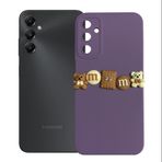 Deilmi Samsung Galaxy A05s Kılıf 3D M Bear Kamera Korumalı Silikon Kapak Mor