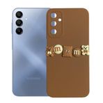 Deilmi Samsung Galaxy A15 Kılıf 3D M Bear Kamera Korumalı Silikon Kapak Kahverengi