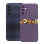 Deilmi Samsung Galaxy A25 Kılıf 3D M Bear Kamera Korumalı Silikon Kapak Mor