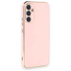 Deilmi Samsung Galaxy A34 5G Kılıf Luxury Seri Kamera Korumalı Silikon Kapak Pembe