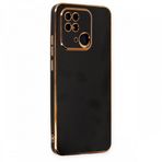 Deilmi Xiaomi Redmi 10C Kılıf Luxury Seri Kamera Korumalı Silikon Kapak Siyah