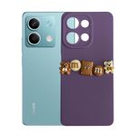 Deilmi Xiaomi Redmi Note 13 5G Kılıf 3D M Bear Kamera Korumalı Silikon Kapak Mor