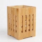 DEİNHAUS Bambu Kaşıklık, Mutfak Tezgahı Düzenleyici, Doğal Ahşap, 10x10x14 cm