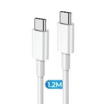 Deji By Woyax Samsung Xiaomi Oppo Reeder Huawei Uyumlu Type C Type C Hızlı Şarj Kablosu Beyaz 1,2 Metre