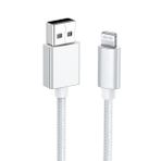 Deji iPhone Hızlı Şarj Kablosu Usb to Lightning 5/ 5s/ 6/ 6s/ 7 / Plus/Se 1 2 3 Nesil ile Uyumlu Örgülü Beyaz