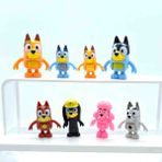 DEK Toy Store Bluey 8'li Figür Set - Bluey, Bingo, Bandit, Chilli, Muffin, Socks, Coco ve Lucky