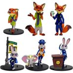 DEK Zootopia Zootropolis Nick - Judy Koleksiyon Figürleri – Rastgele 1 Adet Karakter, Masaüstü