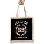 Dekado 1969 Made In 69 All Genuine Parts Bez Çanta Uzun Saplı - 07028-Renkli
