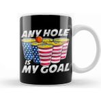 Dekado Any Hole Is My Goal Beer Pong American 4th Of July Kupa Bardak Porselen