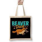 Dekado Beaver Duck Platypus Pun Cute Duck Billed Platypus Bez Çanta Uzun Saplı - 07028-Renkli