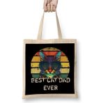 Dekado Best Cat Dad Ever Kedi 02 Bez Çanta Uzun Saplı - 07028-Renkli