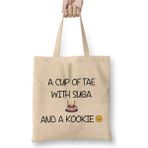 Dekado Bts A Cup Of Tae With Suga And A Kookie Bez Çanta Uzun Saplı - 07028-Renkli