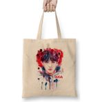 Dekado Bts Suga Red & Blue Bez Çanta Uzun Saplı - 07028-Renkli