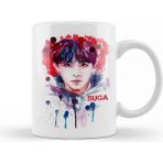 Dekado Bts Suga Red & Blue Kupa Bardak Porselen