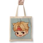 Dekado Chibi Face Suga Bts 01 Bez Çanta Uzun Saplı - 07028-Renkli