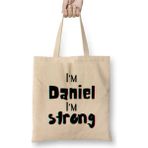 Dekado Daniel Name Personalized Custom Design Gift Baby-Gift For Him Bez Çanta Uzun Saplı - 07028-Renkli