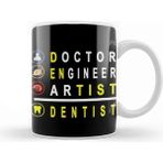 Dekado Doctor Engineer Artist Dentist 013 Kupa Bardak Porselen