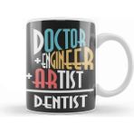 Dekado Doctor Engineer Artist Dentist 018 Kupa Bardak Porselen