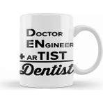 Dekado Doctor Engineer Artist Dentist 027 Kupa Bardak Porselen