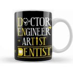Dekado Doctor Engineer Artist Dentist Kupa Bardak Porselen
