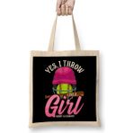 Dekado Funny Yes, I Throw Like A Girl Want A Lesson Bez Çanta Uzun Saplı - 07028-Renkli