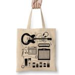 Dekado Gitar Amfi Gitarist Pedal Kedi Bez Çanta Uzun Saplı - 07028-Renkli