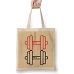 Dekado Gymworkout Fitness Lover Motivation Gift Quotes For Men Women Bez Çanta Uzun Saplı - 07028-Renkli
