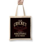 Dekado Play Cricket Dont Punch People Cricketer Team Coach Bez Çanta Uzun Saplı - 07028-Renkli