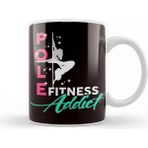 Dekado Pole Fitness Addict Pole Dancer Workout Sports Kupa Bardak Porselen