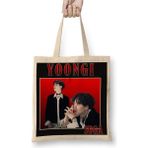 Dekado Suga Yoongi Bts Bez Çanta Uzun Saplı - 07028-Renkli