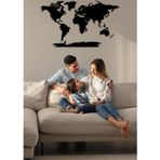 Dekadron Dünya Haritası Metal Duvar Dekoru ( 5 Parçalı )
