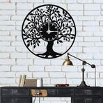 DEKADRON Hayat Ağacı Benzersiz Tasarım Metal Duvar Saati - Metal Duvar Sanatı Eserleri - Metal Duvar Dekoru Ev Ofis Dekorasyonu Modern Endüstriyel Sessiz Hareket (20" G x 20" Y/51x51cm)