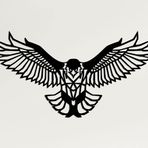 DEKADRON Kuşlar Metal Duvar Sanatı Eserleri - Kartal - 3D Duvar Silueti Metal Duvar Dekoru Ev Ofis Dekorasyonu Yatak Odası Oturma Odası Dekor Heykel Adler - Aigle - Águila (18" G x 9" Y/46x23cm)