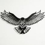 DEKADRON Kuşlar Metal Duvar Sanatı Eserleri - Kartal - 3D Duvar Silueti Metal Duvar Dekoru Ev Ofis Dekorasyonu Yatak Odası Oturma Odası Dekor Heykel Adler - Aigle - Águila (24" G x 12" Y/61x31cm)