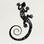 DEKADRON Metal Duvar Ar t- Kertenkele - 3D Duvar Silueti Metal Duvar Dekoru Ev Ofis Dekorasyonu Yatak Odası Oturma Odası Dekor Heykel (18" G x 30" Y/46x76cm)