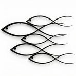 DEKADRON Metal Duvar Dekoru, Balık Ailesi, Ev Dekorasyonu, Duvar Tabelası, Metal Duvar Sanatı, İç Dekorasyon, İç Mekan Dış Mekan Askıları (18" G x 12" Y / 45x30cm)