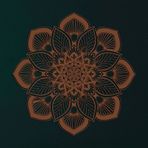 DEKADRON Metal Duvar Dekoru, Bronz Renk, Metal Mandala Duvar Sanatı, Bohem Sanatı, İç Dekorasyon, Metal Tabela, Yoga Dekorasyonu (28" G x 28" Y / 72x72cm)