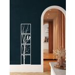DEKADRON Metal Duvar Dekoru, Dal ve Kuşlar 4 Parça, Ev Oturma Odası Dekoru, Duvar Tabelası, Metal Duvar Sanatı, İç Dekorasyon, İç Mekan Dış Mekan Asma, Beyaz (44x176cm)