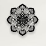 DEKADRON Metal Duvar Dekoru, Mandala Yoga Dekoru, Ev Oturma Odası Dekoru, Duvar Tabelası, Metal Duvar Sanatı, İç Dekorasyon, İç Mekan Dış Mekan Askıları (72x72cm)