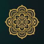 DEKADRON Metal Duvar Dekoru, Metal Mandala Duvar Sanatı, Altın Kaplama, Bohem Sanatı, İç Dekorasyon, Metal Tabela, Metal Duvar Sanatı Mandala Dekoru, (23" G x 23" Y / 58x58 cm)
