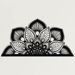 DEKADRON Metal Duvar Dekoru, Metal Mandala Duvar Sanatı, Bohem Sanatı, İç Dekorasyon, Metal Tabela, Mandala Asılı, Yoga Dekorasyonu (46" G x 24" Y / 118x60cm)